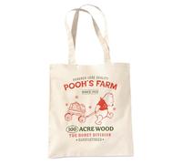 Disney Winnie The Pooh Pooh'S Farm Poster Sac Cabas Réutilisable pour Courses et Voyage, Naturel