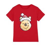 Disney Winnie The Pooh Santa Hat T-Shirt Enfant, Rouge, 3-4 A