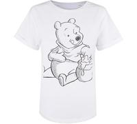 Disney Winnie The Pooh - Sketch, T-Shirt Femme, Blanc (White White), 40 (Taille Fabricant: Medium)