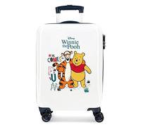 Disney Winnie The Pooh Valise de cabine blanche 38 x 55 x 20 cm rigide ABS Fermeture à combinaison latérale 34 l 2 kg 4 roues doubles