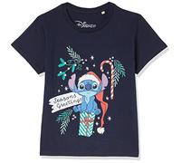 Disney « Winter Wonderland Stitch » BODLILOTS012 T-Shirt Garçon, Navy, Taille 06 Ans
