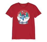 Disney « Winter Wonderland Stitch » BODLILOTS012 T-Shirt Garçon, Rouge, Taille 06 Ans