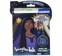 Disney Wish 47918 Imagine Ink Livre de coloriage à encre magique avec marqueur sans désordre pour le 100e anniversaire de Disney, Bendon 47918