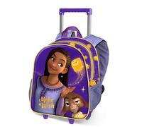 Disney Sac à dos 3D à roulettes Asha et la Bonne Étoile Star – Petit 26×34 cm 12,5 L Lilas