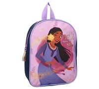 Disney WISH Asha et Star Shining Upon a Star - Sac à dos pour enfants | école | maternelle - violet et noir - dimensions 29 x 22 x 9 cm, Multicolore Violet Noir, taille unique
