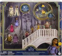Disney Wish Kingdom of Rosas Lot de 10 mini poupées articulées et 5 figurines d'ami