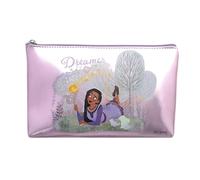 Disney Wish - Trousse de Toilette Plate - Idéale pour Cosmétiques & Maquillage - Produit Officiel Disney