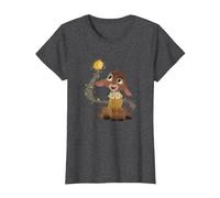Disney Wish Valentino & Star Magical Wishing Duo Portrait T-Shirt, Femme, Chiné Foncé, XS