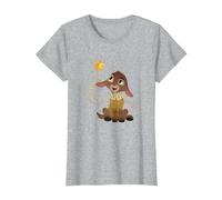 Disney Wish Valentino & Star Magical Wishing Duo Portrait T-Shirt, Femme, Gris Chiné, S
