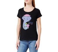 Disney WODUMBOTS012 T-Shirt, Noir, S Femme