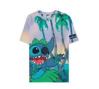 Difuzed Disney Lilo & Stitch - Aop Tee-Shirt Encolure Torsadée Manche Courte Coton - Xl