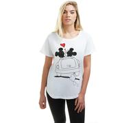 Disney Women's Regular Fit T-Shirt Blanc 12 (L) Female