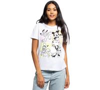Disney Women's Regular Fit T-Shirt Blanc 12 (L) Female