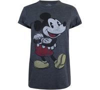 Disney Women's Regular Fit T-Shirt Gris 8 (S) Female