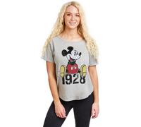 Disney Women's Regular Fit T-Shirt Gris 8 (S) Female