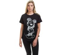 Disney Women's Regular Fit T-Shirt Noir 8 (S) Female