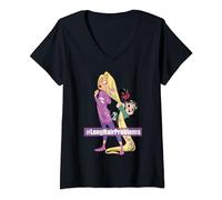 Disney Wreck-It Ralph 2 Rapunzel Long Hair Problems T-Shirt avec Col en V