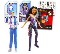 Disney Zombies Lot de 2 poupées Zombies pour filles avec autocollants Zed et Willa Plus pour enfants Disney