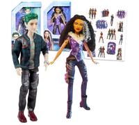Disney Zombies Lot de 2 poupées Zombies pour filles avec autocollants Zed et Willa Plus pour enfants Disney
