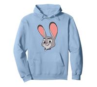 Disney Zootopia 2 Judy Hopps Big Face Halloween Costume Sweat à Capuche, Unisexe pour adultes, Bleu poudré, L
