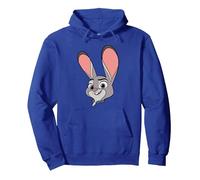 Disney Zootopia 2 Judy Hopps Big Face Halloween Costume Sweat à Capuche, Unisexe pour adultes, Bleu Royal, M