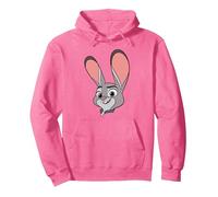 Disney Zootopia 2 Judy Hopps Big Face Halloween Costume Sweat à Capuche, Unisexe pour adultes, Rose vif, L