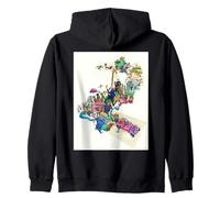Disney Zootopia 2 Multi-Character Chase Official Poster Art Sweat à Capuche