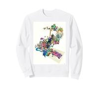 Disney Zootopia 2 Multi-Character Chase Official Poster Art Sweatshirt, Unisexe pour adultes, Blanc, S