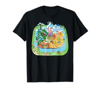 Disney Zootopia Cute Toony City Map T-Shirt