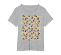 Disney Zootopia Hopps Nick Toss Up T-Shirt, Femme Grandes tailles, Gris Chiné, 2X