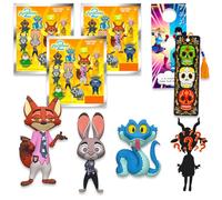 Disney Zootopia Lot de 2 sacs aveugles avec 3 porte-clés, marque-pages, plus | Zootopia 2 clips de sac pour enfants, garçons, filles