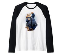 Disney Zootopia Officer Clawhauser Funny Selfie Manche Raglan