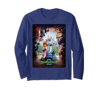 Disney Zootropolis 2 Nick Judy & Gary Surrounded Poster Art Manche Longue, Unisexe pour adultes, Bleu Marine, XL