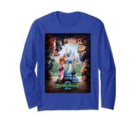 Disney Zootropolis 2 Nick Judy & Gary Surrounded Poster Art Manche Longue, Unisexe pour adultes, Bleu Royal, S