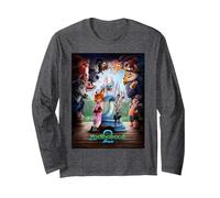 Disney Zootropolis 2 Nick Judy & Gary Surrounded Poster Art Manche Longue, Unisexe pour adultes, Chiné Foncé, S