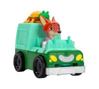 Disney Zootropolis 2 personnages Push & Play et véhicules de lancement de disque - (Nick Wilde & Bug Burga Food Truck)