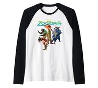Disney Zootropolis Character Group and Logo Manche Raglan