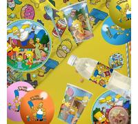 DisneyThe Simpsons-Fournitures de fête, ensemble de vaisselle britannique, tasses, assiettes, serviettes pour enfants, décoration de fête d'anniversaire, garçons et filles, baby shower Cupcake 12pcs