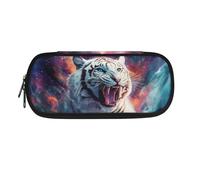 DISNIMO Trousse à crayons de grande capacité avec fermeture éclair pour adolescentes et filles, Galaxy Tiger, Organiseur de sac