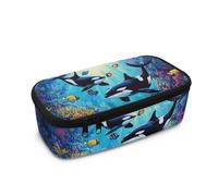 DISNIMO Trousse à crayons esthétique de grande capacité pour filles avec fermeture éclair, Baleine tueuse., Organiseur de sac