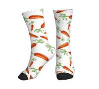 DISNIMOO Carottes Chaussettes de course à pied pour homme et femme - Chaussettes de course à pied confortables et douces à semelle mi-mollet, 1 noir, Taille unique