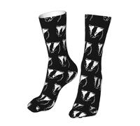 DISNIMOO Chaussettes amusantes en forme de blaireau - Cadeau pour homme, femme, adolescent, noir, taille unique, Comme indiqué sur la photo, Taille unique