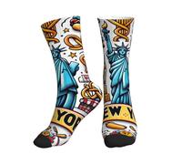 DISNIMOO Chaussettes de sport unisexes Usa-New-York-City Chaussettes de loisirs de plein air, Comme indiqué sur la photo, Taille unique