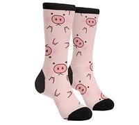 DISNIMOO Chaussettes fantaisie amusantes pour homme et femme, Joli cochon, Taille unique