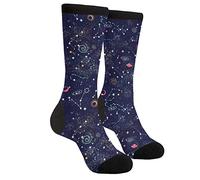 DISNIMOO Chaussettes fantaisie décontractées et amusantes - Unisexe, Constellation de la galaxie, Taille unique