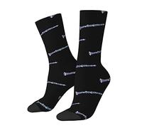 DISNIMOO Chaussettes fantaisie pour clarinette pour homme, femme, adolescent, blanc, taille unique, Comme indiqué sur la photo, Taille unique