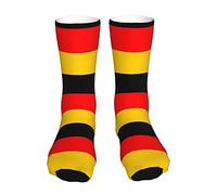 DISNIMOO Ensemble de chaussettes amusantes pour homme et femme avec motif drapeau de Belgique, Drapeau de l'Allemagne., Taille unique