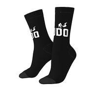 DISNIMOO Judo Chaussettes amusantes unisexes funky, 3 noir, Taille unique