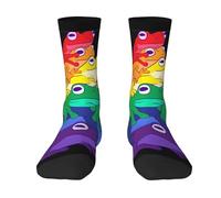 DISNIMOO LGBT Pride Chaussettes fantaisie grenouille gay arc-en-ciel, Noir , Taille unique