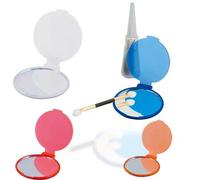 DISOK Lot de 100 miroirs de poche en plastique pour mariage, communion et baptême. Miroirs ronds de 6 cm, montage sur table, pour maquillage. En stock, livraison en 24-48 heures !